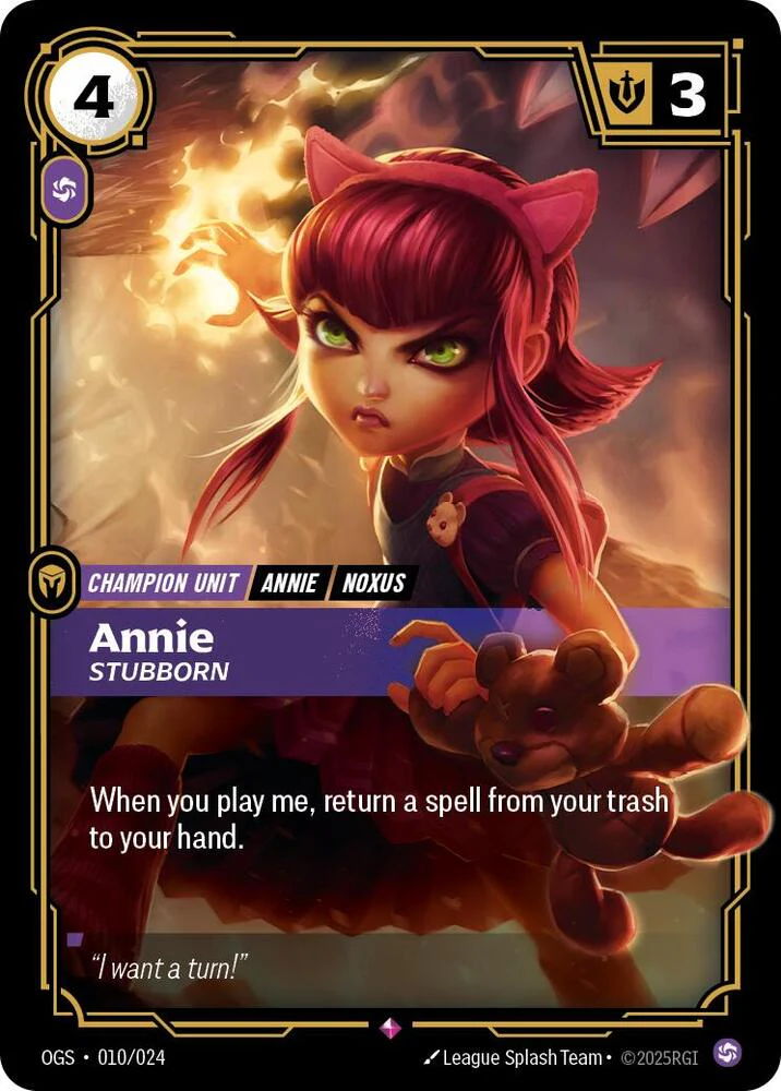 Annie - Stubborn [010/024] Rare (Proving Grounds)