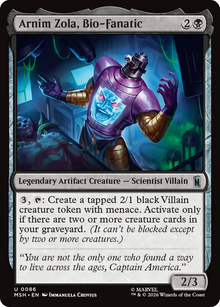 Arnim Zola, Bio-Fanatic [Marvel Super Heroes]