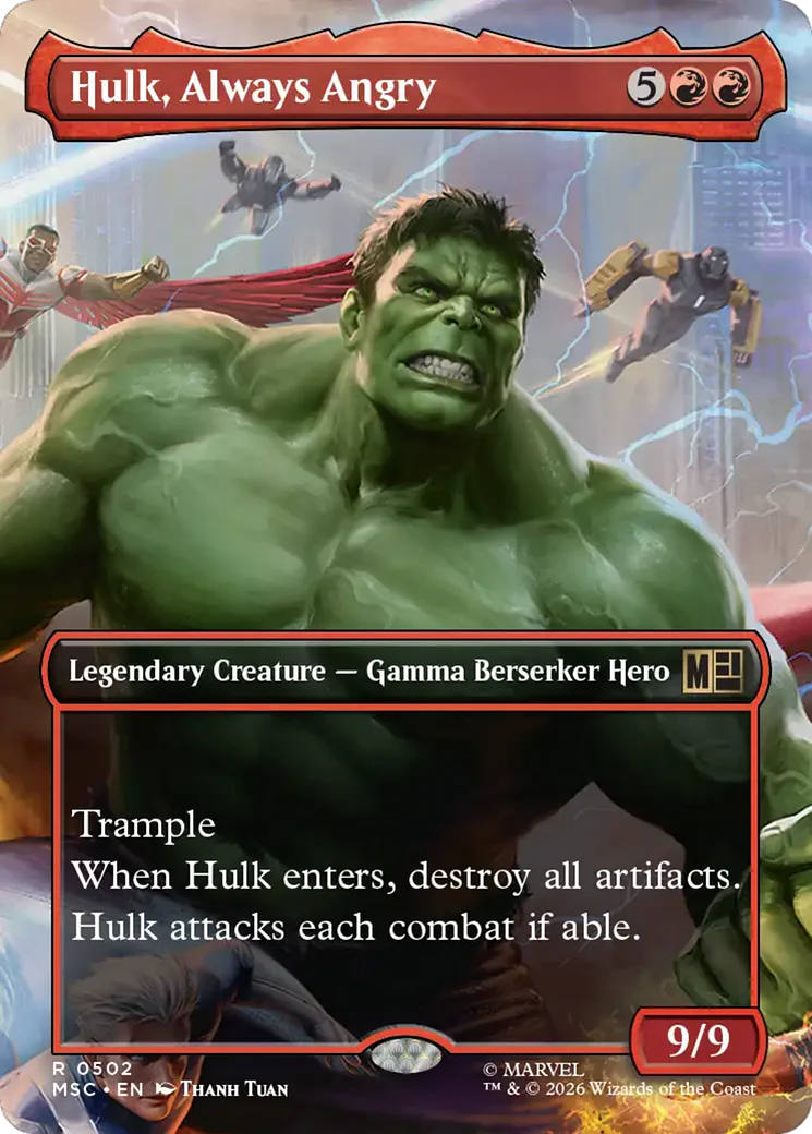 Hulk, Always Angry (Borderless) [Marvel Super Heroes Commander]