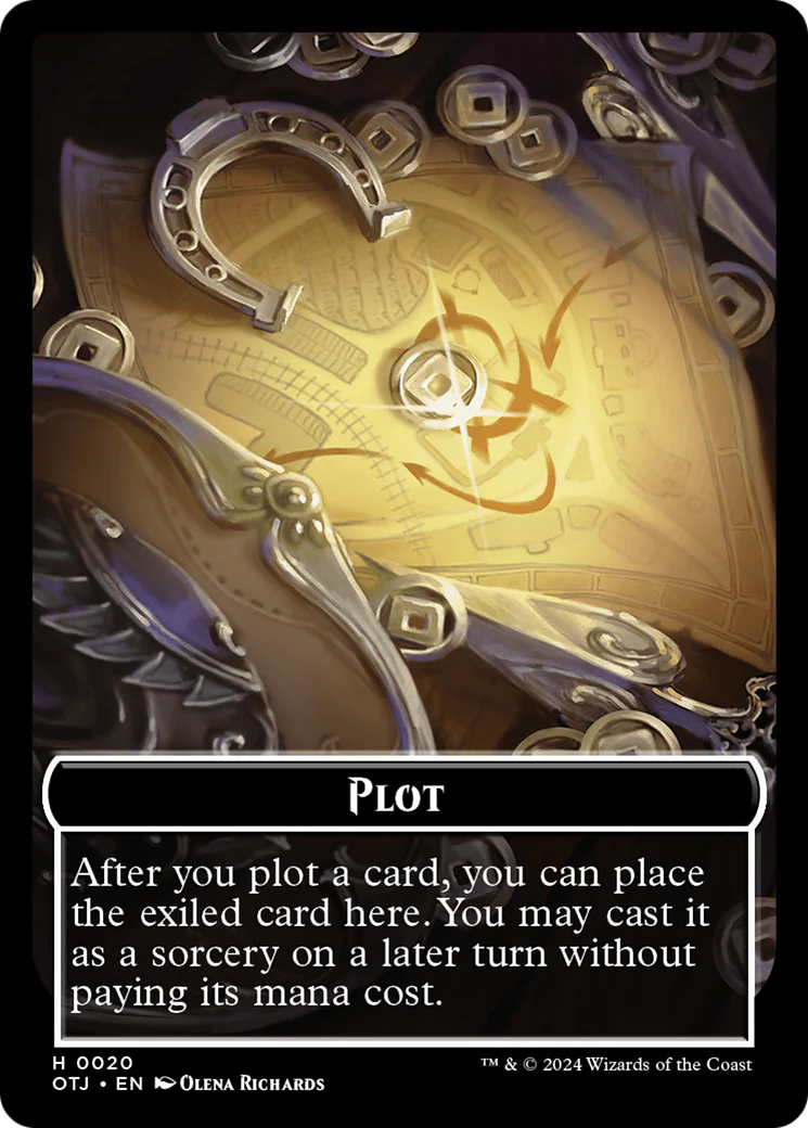 Human Cleric // Plot Double-Sided Token [Outlaws of Thunder Junction: Breaking News Tokens] - Image 2