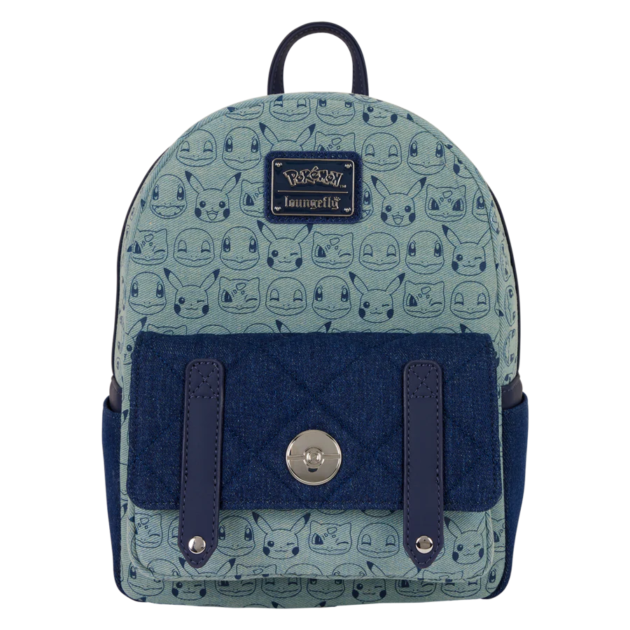 Pokemon Loungefly - Faux Denim All-Over Print Mini Backpack - Image 2