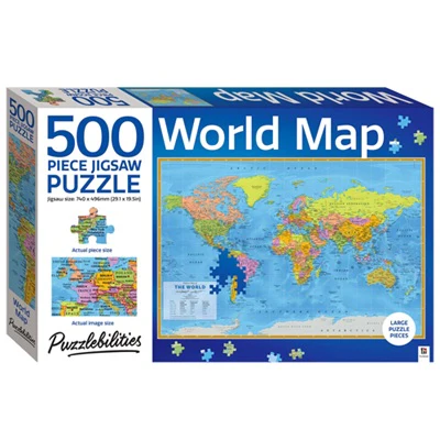 Puzzlebilities 500pc Puzzle: World Map V2
