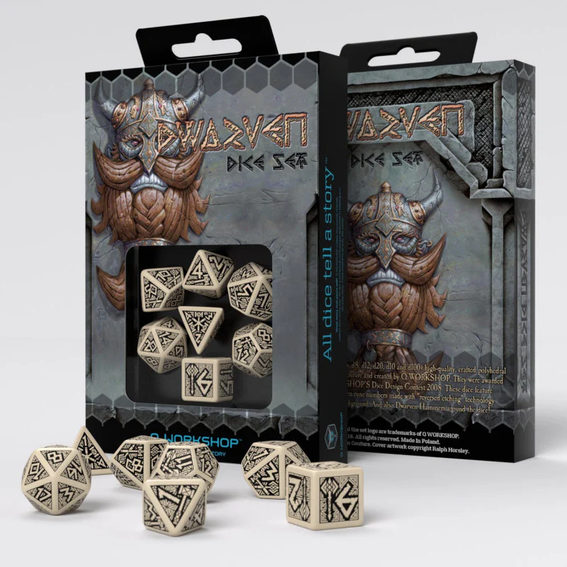 Q Workshop - Dwarven RPG Dice Set - Image 3