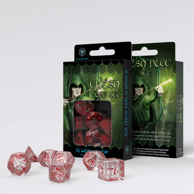 Q Workshop - Elvish RPG Dice Set - Image 3