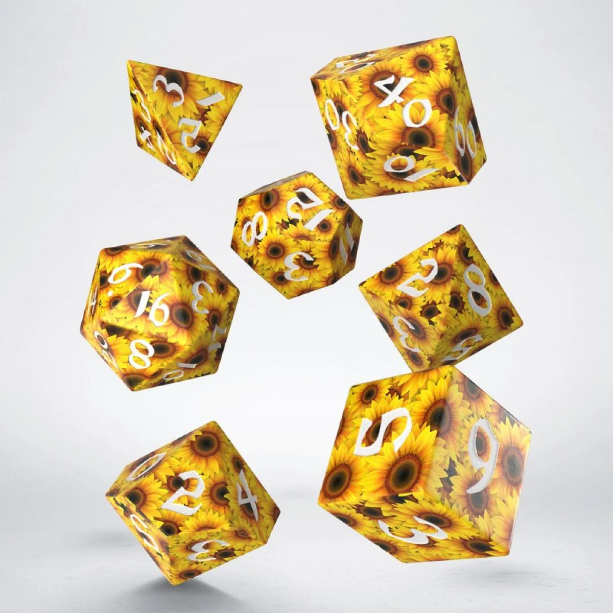 Q Workshop Full Art Dice Set - Sunflower - Image 2