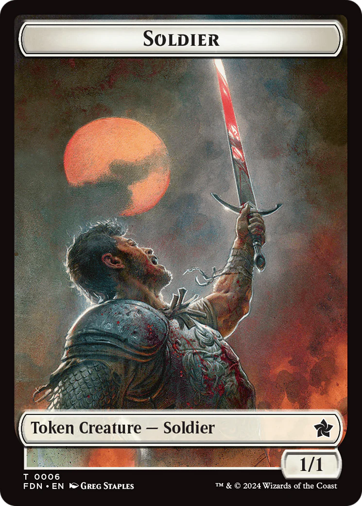 Rabbit // Soldier Double-Sided Token [Foundations Tokens] - Image 2