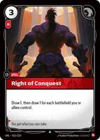 Right of Conquest [015/219] Uncommon -FOIL